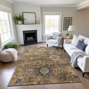 Indoor/Outdoor Silk Road Clove 9\' x 12\' Rug