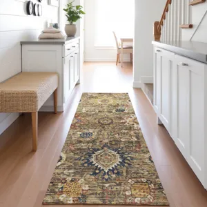 Indoor/Outdoor Silk Road Clove 2\'3\" x 7\'6\" Runner Rug