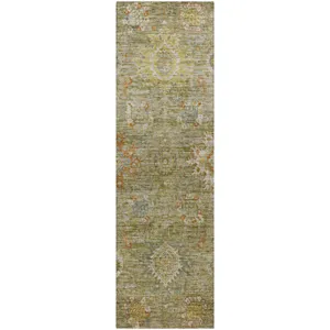 Indoor/Outdoor Silk Road Sage 2\'3\" x 7\'6\" Runner Rug