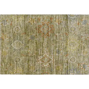 Indoor/Outdoor Silk Road Sage 1\'8\" x 2\'6\" Rug