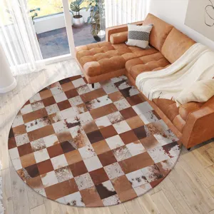 Indoor/Outdoor Stetson Driftwood Washable 10\' x 10\' Round Rug