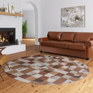 Indoor/Outdoor Stetson Driftwood Washable 10\' x 10\' Round Rug