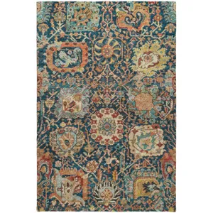 Luxury Washable Indoor/Outdoor Tabrook Navy 3\' x 5\' Rug