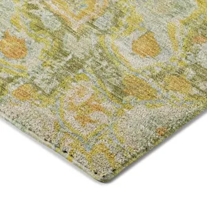 Luxury Washable Indoor/Outdoor Tabrook Aloe 5\' x 7\'6\" Rug