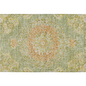 Luxury Washable Indoor/Outdoor Tabrook Aloe Rug
