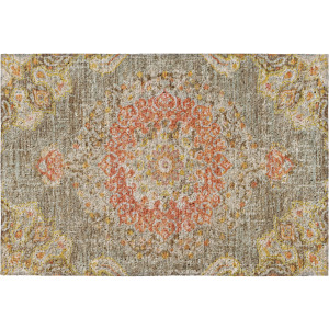 Luxury Washable Indoor/Outdoor Tabrook Brown Rug