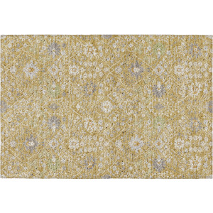 Luxury Washable Indoor/Outdoor Tabrook Gold Rug