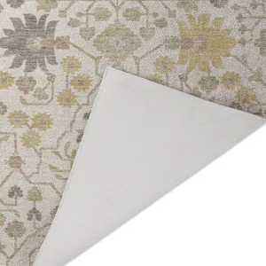 Luxury Washable Indoor/Outdoor Tabrook Ivory 5\' x 7\'6\" Rug