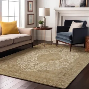 Luxury Washable Indoor/Outdoor Tabrook Beige 5\' x 7\'6\" Rug