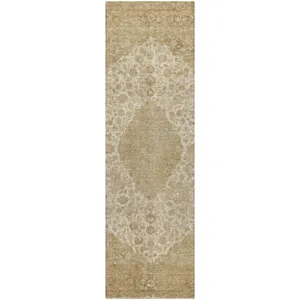 Luxury Washable Indoor/Outdoor Tabrook Beige 2\'3\" x 7\'6\" Runner Rug