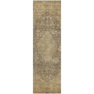 Luxury Washable Indoor/Outdoor Tabrook Mocha 2\'3\" x 7\'6\" Runner Rug