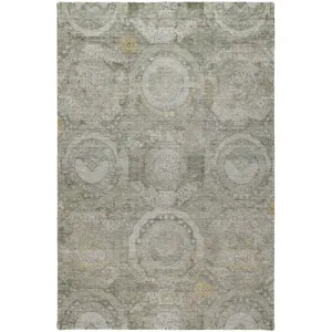 Luxury Washable Indoor/Outdoor Tabrook Pewter 10\' x 14\' Rug
