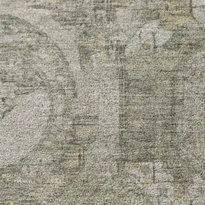 Luxury Washable Indoor/Outdoor Tabrook Pewter 10\' x 14\' Rug