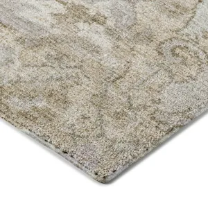 Luxury Washable Indoor/Outdoor Tabrook Ivory 8\' x 8\' Round Rug