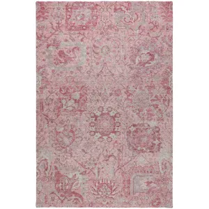 Luxury Washable Indoor/Outdoor Tabrook Pink 10\' x 14\' Rug