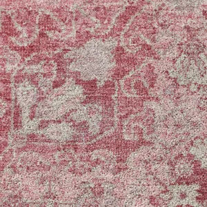Luxury Washable Indoor/Outdoor Tabrook Pink 1\'8\" x 2\'6\" Rug