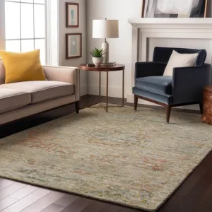 Luxury Washable Indoor/Outdoor Tabrook Tan 9\' x 12\' Rug