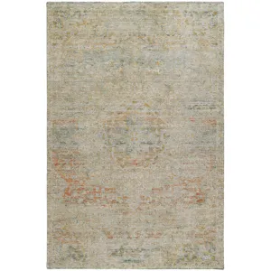 Luxury Washable Indoor/Outdoor Tabrook Tan 9\' x 12\' Rug