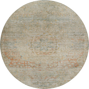 Luxury Washable Indoor/Outdoor Tabrook Tan 8' x 8' Round Rug