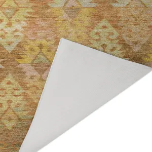 Luxury Washable Indoor/Outdoor Tabrook Copper 9\' x 12\' Rug
