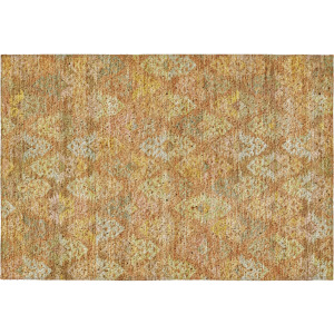 Luxury Washable Indoor/Outdoor Tabrook Copper Rug