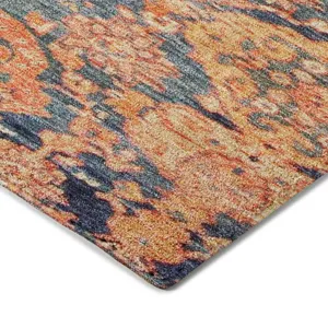 Luxury Washable Indoor/Outdoor Tabrook Terracotta 5\' x 7\'6\" Rug