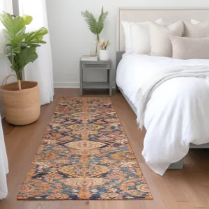 Luxury Washable Indoor/Outdoor Tabrook Terracotta 2\'3\" x 7\'6\" Runner Rug