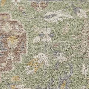 Luxury Washable Indoor/Outdoor Tabrook Aloe 2\'6\" x 3\'10\" Rug