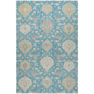 Luxury Washable Indoor/Outdoor Tabrook Blue Rug