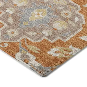 Luxury Washable Indoor/Outdoor Tabrook Copper 5\' x 7\'6\" Rug