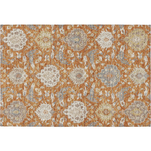 Luxury Washable Indoor/Outdoor Tabrook Copper Rug