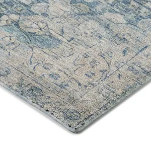 Luxury Washable Indoor/Outdoor Tabrook Blue 2\'6\" x 3\'10\" Rug