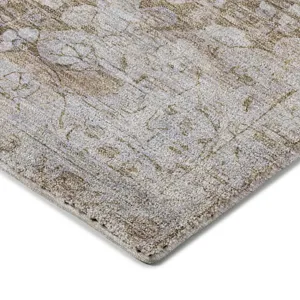 Luxury Washable Indoor/Outdoor Tabrook Chocolate 8\' x 8\' Round Rug