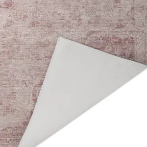 Luxury Washable Indoor/Outdoor Tabrook Pink 3\' x 5\' Rug