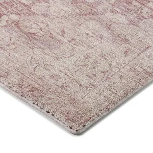 Luxury Washable Indoor/Outdoor Tabrook Pink 3\' x 5\' Rug