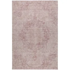 Luxury Washable Indoor/Outdoor Tabrook Pink 3\' x 5\' Rug