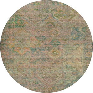 Luxury Washable Indoor/Outdoor Tabrook Blush 8' x 8' Round Rug