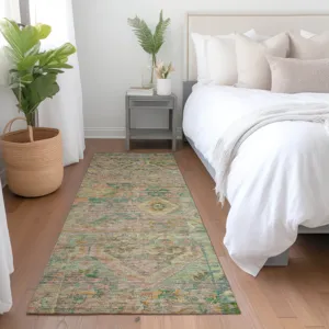 Luxury Washable Indoor/Outdoor Tabrook Blush 2\'3\" x 7\'6\" Runner Rug
