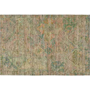 Luxury Washable Indoor/Outdoor Tabrook Blush 1\'8\" x 2\'6\" Rug