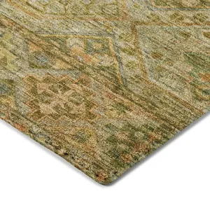 Luxury Washable Indoor/Outdoor Tabrook Aloe 3\' x 5\' Rug