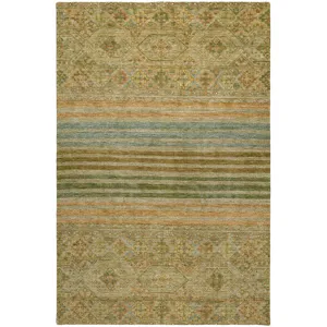 Luxury Washable Indoor/Outdoor Tabrook Aloe 3\' x 5\' Rug
