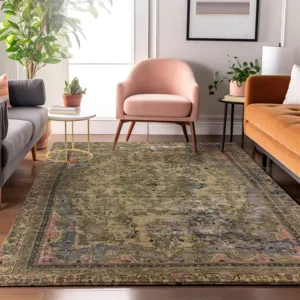 Luxury Washable Indoor/Outdoor Tabrook Tan 3\' x 5\' Rug