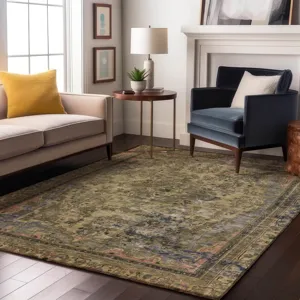 Luxury Washable Indoor/Outdoor Tabrook Tan 3\' x 5\' Rug