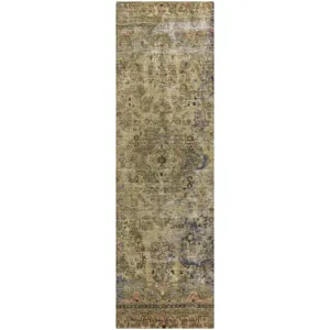 Luxury Washable Indoor/Outdoor Tabrook Tan 2\'3\" x 7\'6\" Runner Rug