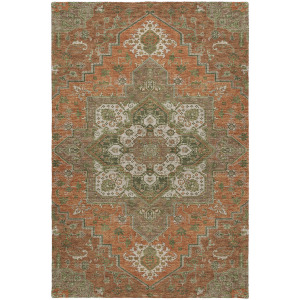 Luxury Washable Indoor/Outdoor Tabrook Rust Rug
