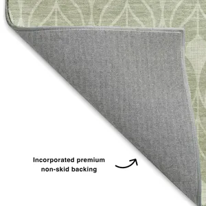 Luxury Washable Indoor/Outdoor The Reserve Celery 10\' x 14\' Rug