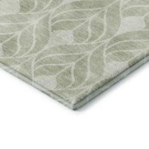 Luxury Washable Indoor/Outdoor The Reserve Celery 10\' x 14\' Rug