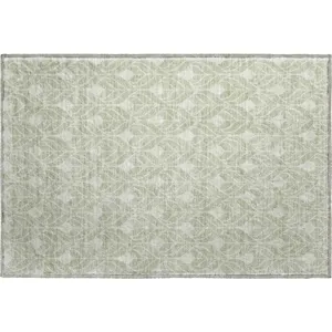Luxury Washable Indoor/Outdoor The Reserve Celery 1\'8\" x 2\'6\" Rug