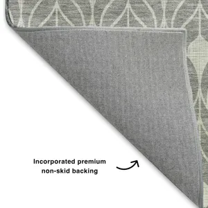 Luxury Washable Indoor/Outdoor The Reserve Gray 2\'6\" x 3\'10\" Rug