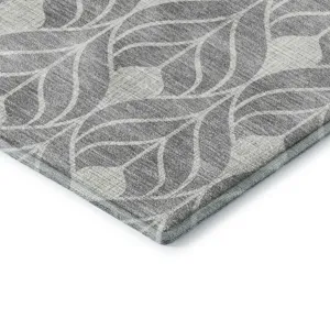Luxury Washable Indoor/Outdoor The Reserve Gray 2\'6\" x 3\'10\" Rug